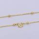 17.5'' Ready To Use Gold Thin Rolo Necklace Chain, Layering Ball Chain Dainty Necklace, For Pendant Charm Making, Wa-471