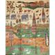 Landscape 8x10 Garden Paradise Area Rug Wool, 8'1x9'9 Hand Knotted Animal Rug, For Living Room, Tree Of Life Home Decorations