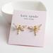 Kate Spade Jewelry | Authentic Kate Spade Greenhouse Dragonfly Stud Earrings- $58-New Wcard &Pouch | Color: Gold | Size: Os