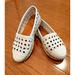 Kate Spade Shoes | Kate Spade White Calf (Leonia) Espadrille Slip-On Leather Flats - 6m | Color: White | Size: 6