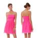 Lilly Pulitzer Dresses | Lily Pulitzer Payton Sweetheart Strapless Organza Floral Mini Dress Pink, Size 8 | Color: Pink | Size: 8