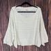 Free People Tops | Free People Womens White Sand Wide Cropped Sweater Open Knit Size Large L | Color: Cream/White | Size: L