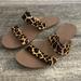 J. Crew Shoes | J. Crew Leopard Print Double Strap Sandals | Color: Black/Tan | Size: 9