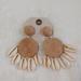 Anthropologie Jewelry | Anthropologie Circle Drop Earings | Color: Tan | Size: Os