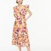 J. Crew Dresses | J.Crew Collection Ruffle-Sleeve Dress Ratti Curly Floral, Yellow, Size Sp | Color: Yellow | Size: Sp