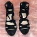 Jessica Simpson Shoes | Jessica Simpson Delina Black Wedge Sandals Women’s Size 7.5 | Color: Black | Size: 7.5