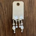 Anthropologie Jewelry | Anthropologie Pearl Earring Size 2.25” | Color: White | Size: 2.25”