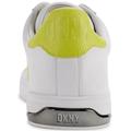 DKNY Damen Abeni Lace-Up Sneakers Sneaker, White/Fluorescent Yellow, 38 EU