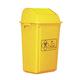 QINGANGS Thick Yellow Trash Can, Household Multiple Sizes Trash Can Hospital Waste Collection Box School Corridor Trash Can Indoor/Outdoor Dustbins,B,20L