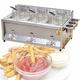 Deep Fryers,Commercial Deep Fryer,3-Cylinder Gas Fryer W/ 3 Fry Baskets Countertop Kitchen Stainless Steel Frying Machine