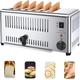 Toaster,Stainless Steel Toaster - 6-Slice Commercial Toaster with Wide Slots, Hand-Pop Up, Removable Crumb Tray - Adjustable 5 Speeds, Perfect for Hamburger Buns