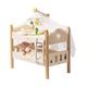 ROBUD Baby Doll Bunk Bed Dolls Cot, Wooden Baby Doll Accessories for 18 Inch Dolls Bed Cots Crib Stackable & Removable Doll Bed, Gifts Toys for Toddlers 1 2 3 Year Old