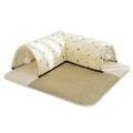 Fonowx Pet Cat Tunnel Bed Cat Cave Play Tunnel Cat Activity Center with Hanging Toy Balls for Indoor Cats, M Floral