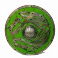 HOMYZ Handcrafted Wooden Viking Shield Steel & Wood 24 Inch Round Shield Dragon Printed Battle Ready Warrior Shield