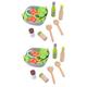 UPKOCH 2 Sets Cooking and Dining Kitchen Set Kitchen Playset Cookware Playset Toys Kitchen Play Toys Cutting Play Food Toys for Children Cooking Toys Wooden Puzzle Model