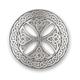 Celtic Cross & Knotwork Border Matt Pewter Scottish Traditional Plaid Brooch