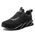 WaveStride Running Shoes Men's Trainers Women's Sports Shoes Lightweight Breathable Gym Fitness Outdoor Gym Shoes 38-46EU, Black, 9 UK