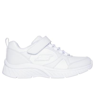 Skechers Girl's Microspec Plus - School Sweets Sneaker | Size 3.0 | White | Synthetic | Machine Washable