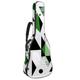 Acoustic Guitar Bag, Large Universal Guitar Case Fits 40/41/42 Inch, Waterproof Gig Bag with Padded Protection, Green Abstract Geometric