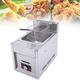 Commercial Gas Fryer,Stainless Steel Fryer,Countertop Stainless Steel Deep Fat Fryer with Basket & Lid,Freestanding Temperature Control