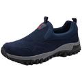 AEHO Wide Fit Trainers Men Mens Trainers Slip On Casual Suede Upper Walking Gym Sports Sneakers Running Shoes Outdoor Trainers Men Comfortable Loafers,Blue,39/245mm