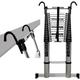 MCZY Heavy Duty Telescoping Ladder, with Hook Ladders Max Load 150Kg Multi-Purpose Ladder Extension Portable Telescopic Ladder Stepladder (Color : Silver, Size : 6.2m) surprise gift