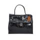 KENOFAR Women's Leather Tote Bags Large Capacity Genuine Leather Handbag Bag Medium, Black S, Small