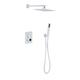 Shower System Wall Mounted White Led Screen Display Hot and Cold Concealed Shower Mixer Square Rainfall Shower Head Shower Mixer Set Bathroom,A,Bifunctional lofty ambition