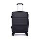 Kono Cabin Suitcase 20” Hard Shell Light Weight ABS Hand Luggage 4 Wheel Spinner 360 Degrees Travel Trolley Case Black