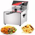 Deep Fryers Deep Fat Fryer Single Double Cylinder, Fat Fryer with Removable Basket and Heating Element, Non-Slip - Adjustable Thermostat Control (8l)