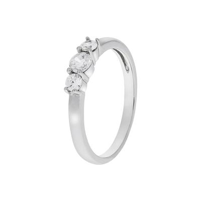 Fingerring VIVANCE "925/- Sterling Silber rhodiniert Zirkonia" Gr. 17, weiß (weiß, weiß), Fingerringe, Damen, 017 (53,5), Silber 925 (Sterlingsilber) Image