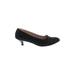 BeautiFeel Heels: Slip-on Kitten Heel Work Black Solid Shoes - Women's Size 42 - Almond Toe