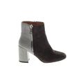 Journee Collection Ankle Boots: Gray Chevron/Herringbone Shoes - Women's Size 7