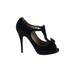 Valentino Garavani Heels: Pumps Stiletto Cocktail Black Solid Shoes - Women's Size 36.5 - Peep Toe