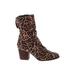 Very G Boots: Brown Leopard Print Shoes - Women's Size 8 - Almond Toe