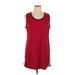 Tommy Hilfiger Casual Dress - Mini Scoop Neck Sleeveless: Burgundy Solid Dresses - Women's Size X-Large