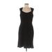 White House Black Market Casual Dress - Party Scoop Neck Sleeveless: Black Print Dresses - Women's Size 8