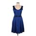 Simply Vera Vera Wang Cocktail Dress - A-Line: Blue Dresses - Women's Size 10