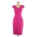 Michael Kors Casual Dress - Sheath V Neck Short sleeves: Pink Print Dresses - Women's Size 10