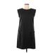 J.Crew Casual Dress - Mini High Neck Sleeveless: Black Print Dresses - Women's Size 6