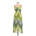 She's Cool Casual Dress - Maxi: Green Print Dresses - Women's Size Large