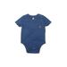 Baby Gap Short Sleeve Onesie: Blue Solid Bottoms - Size 12-18 Month