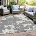 Gray/White 120 x 96 x 0.19 in Area Rug - Langley Street® Maliana Indoor/Outdoor Area Rug w/ Non-Slip Backing | 120 H x 96 W x 0.19 D in | Wayfair