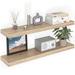 Ballucci Miami 36" W x 8" D Floating Shelves w/ Invisible Wall Mount Brackets Wood in Brown | 1.5 H x 36 W x 8 D in | Wayfair HAFS06NO-2