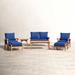 Birch Lane™ Summerton 7 Piece Teak Sofa Seating Group w/ Cushions Wood in Gray | Outdoor Furniture | Wayfair DD3E1C34A0B94A2DAAC35AA72C7AFD1C