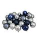 Northlight Seasonal Shatterproof 2-Finish Christmas Ball Ornaments Plastic in Gray/Blue/Yellow | 3.25 H x 3.25 W x 3.25 D in | Wayfair 32911664