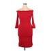 Lourdes Chavez Casual Dress: Red Dresses - Women's Size 10