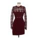 Romeo & Juliet Couture Cocktail Dress: Burgundy Dresses - Women's Size Medium