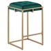 Mercury Row® Simmerman Counter & Bar Stool Upholstered/Velvet/Metal in Green | Counter Stool (26" Seat Height) | Wayfair