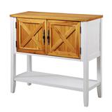 Breakwater Bay Farmhouse Buffet Sideboard Console Table w/ Bottom Shelf & 2-Door Cabinet, For Living Room | 34.02 H x 35.43 W x 13.78 D in | Wayfair